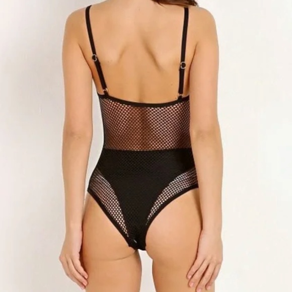 NWT L*Space Black Mesh Madness One Piece Swimsuit (Size 8) - Picture 9 of 9